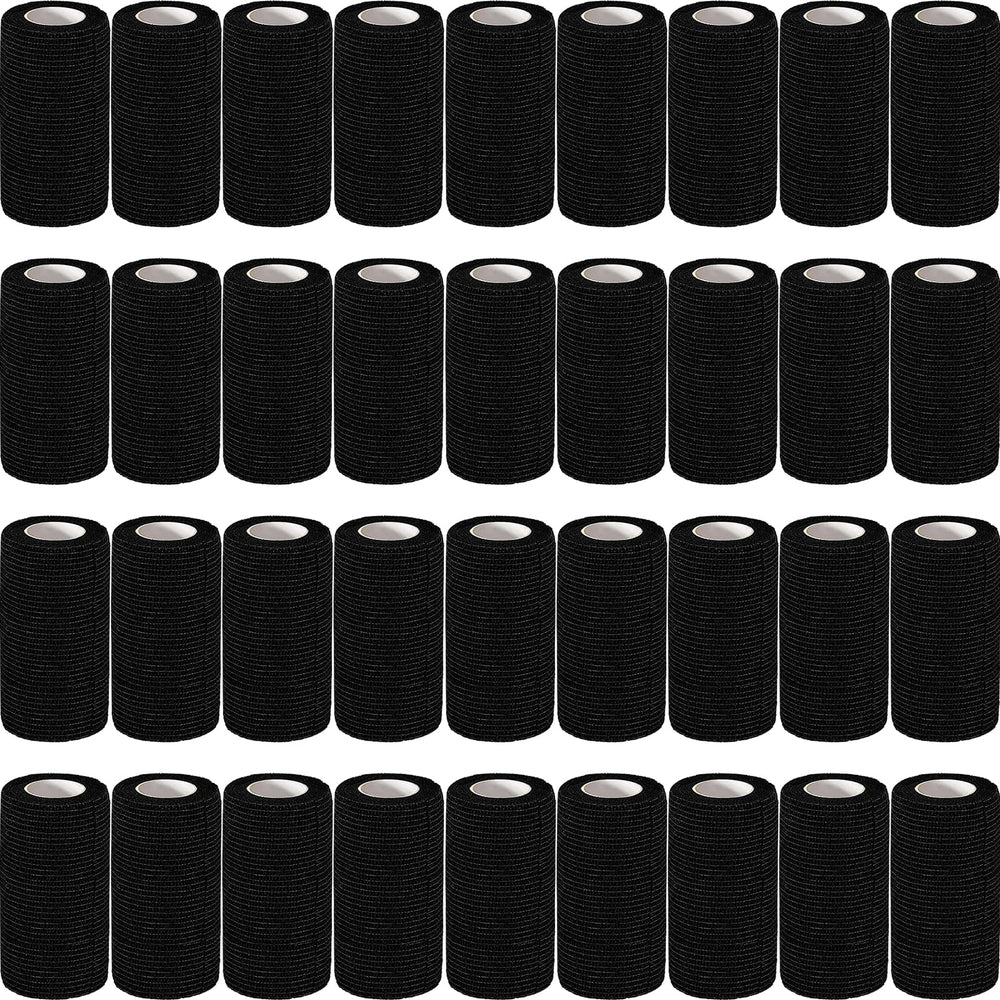 AZEN bandage wrap 4x5yd black roll for quick dressing changes.