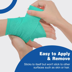 AZEN cohesive wrap secured around ankle for lightweight stabilization