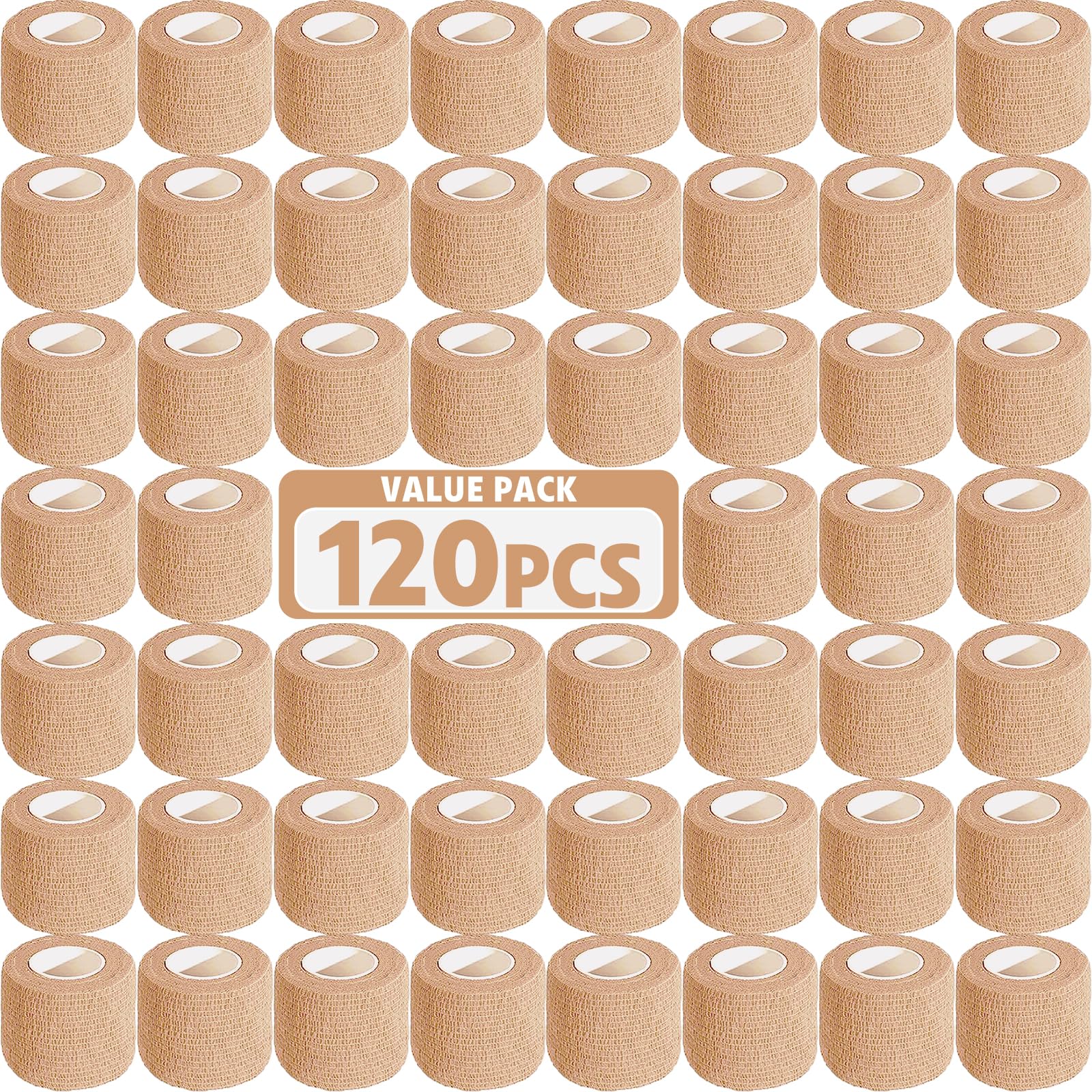 AZEN skin color self-adhesive bandage wrap roll for quick, clean changes.