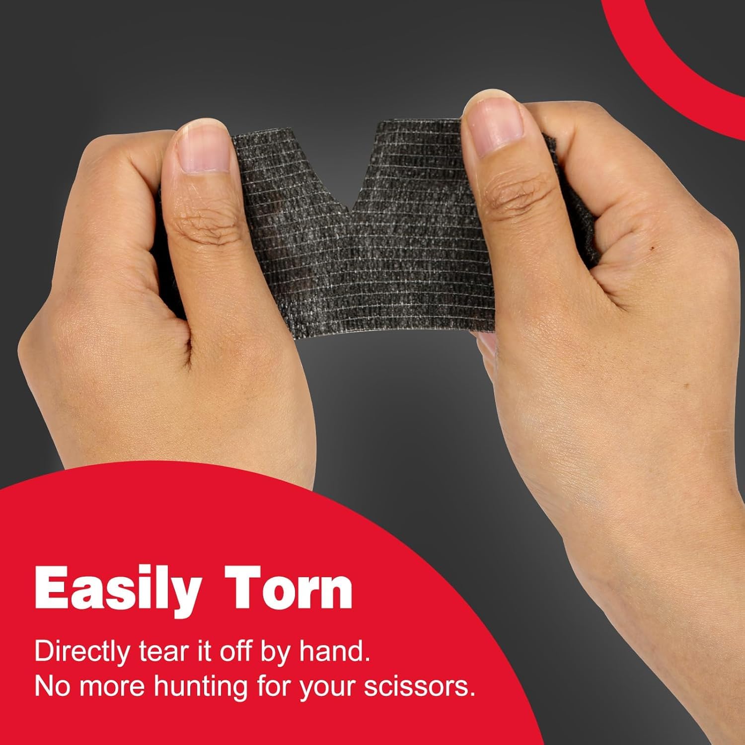 AZEN bandage wrap tears by hand, no scissors or mess