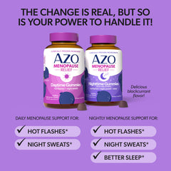 AZO Daytime gummies close-up highlighting tasty blackcurrant flavor and texture