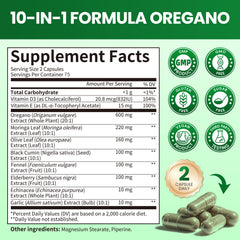 B BEWORTHS oregano oil capsules close-up showing capsules and bottle
