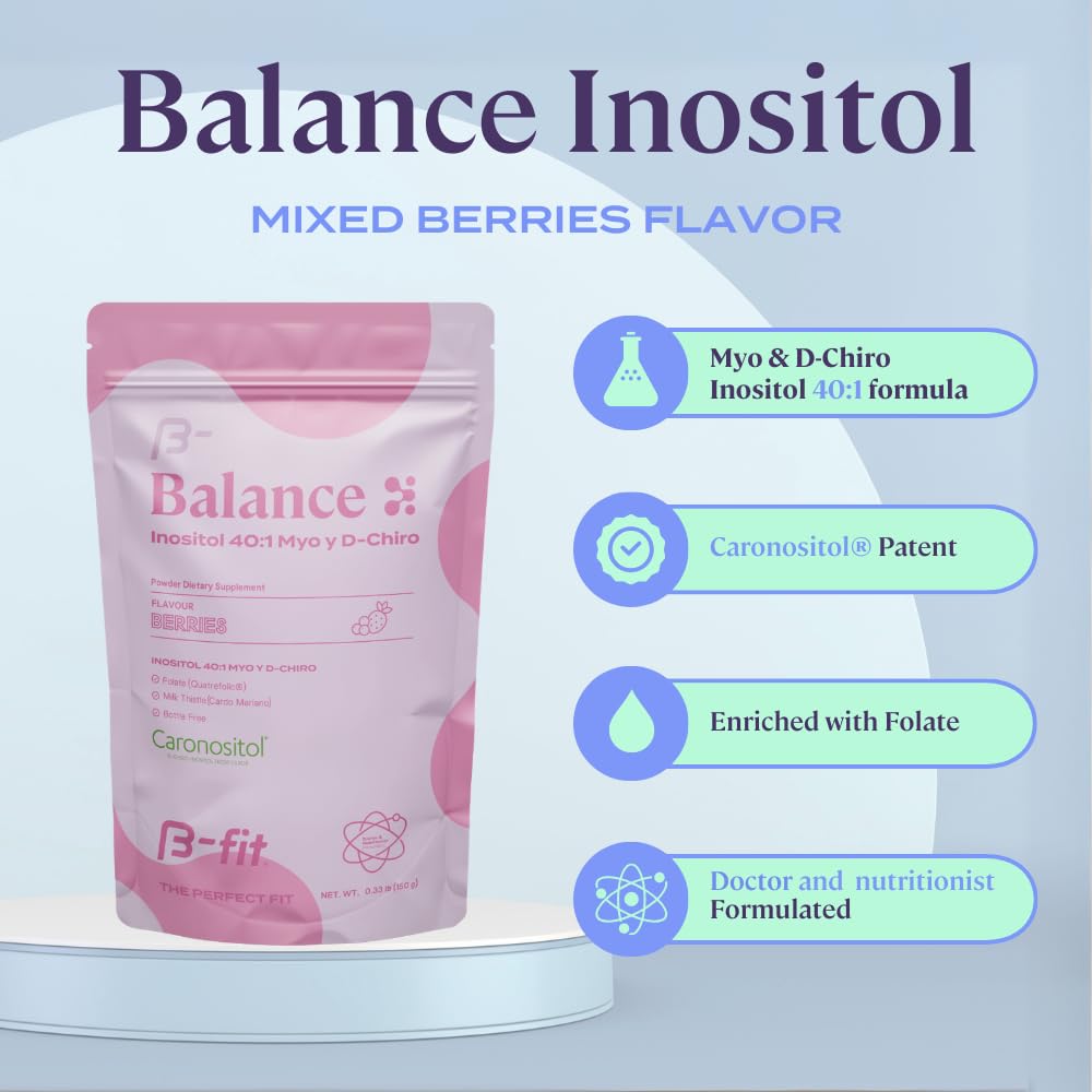 B-FIT B Inositol Balance 5 g scoop for convenient daily serving