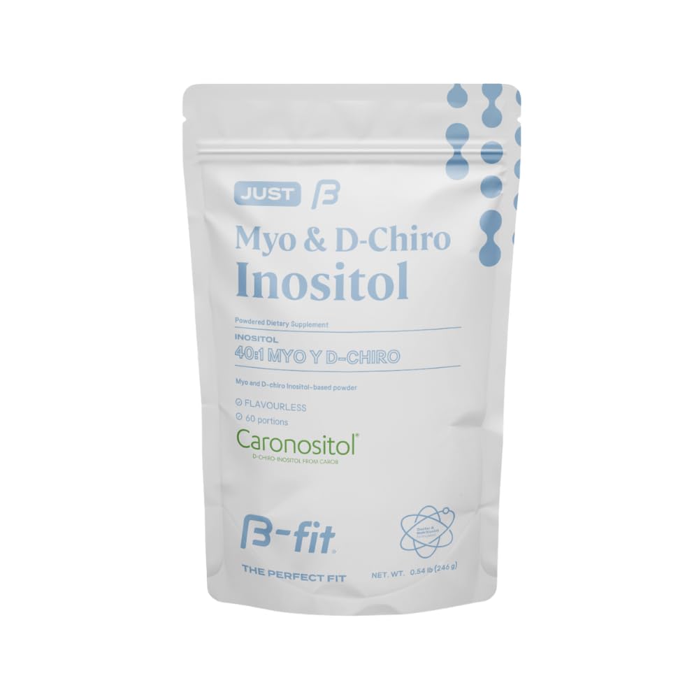 B-FIT B Inositol bottle highlights the 40 to 1 ratio for hormonal rhythm support