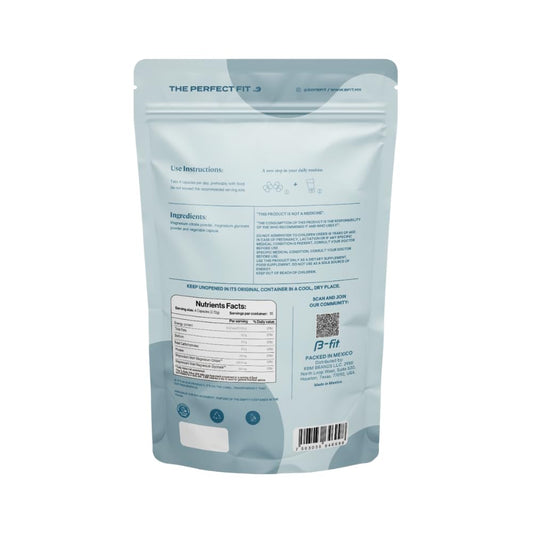 B-FIT B magnesium capsules pour, convenient daily intake for sleep support.