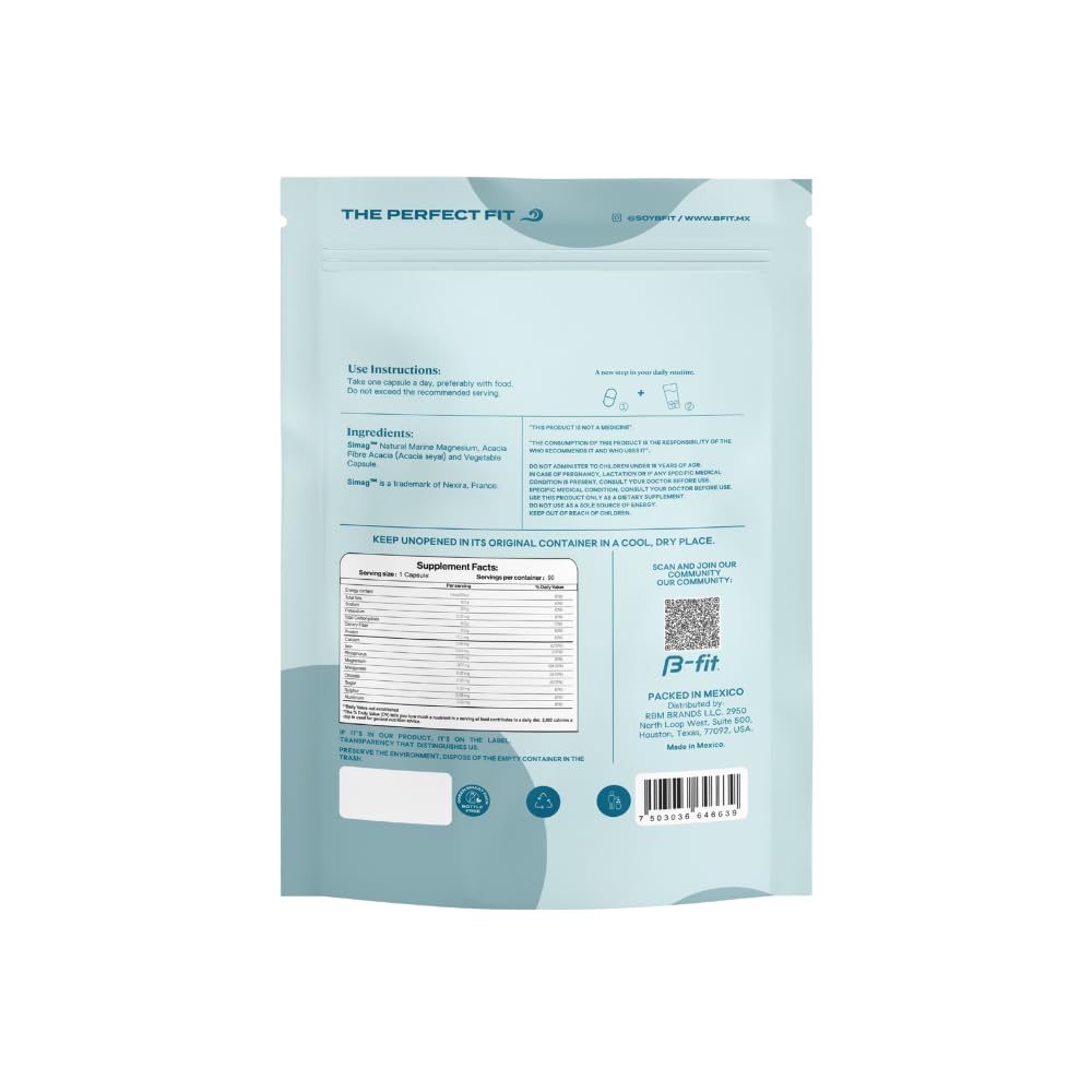 B-FIT B Marine Magnesium capsules for daily intake and steady absorption