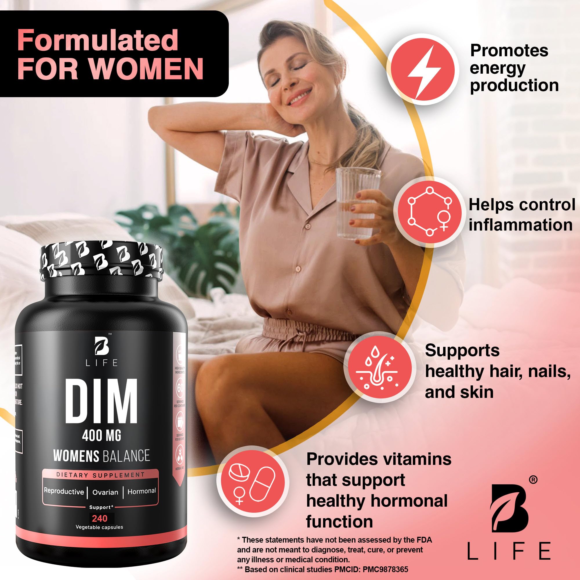 B Life Company bottle with BioPerine for enhanced absorption.