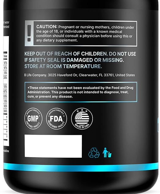 B Life Company GMP-certified USA facility packaging