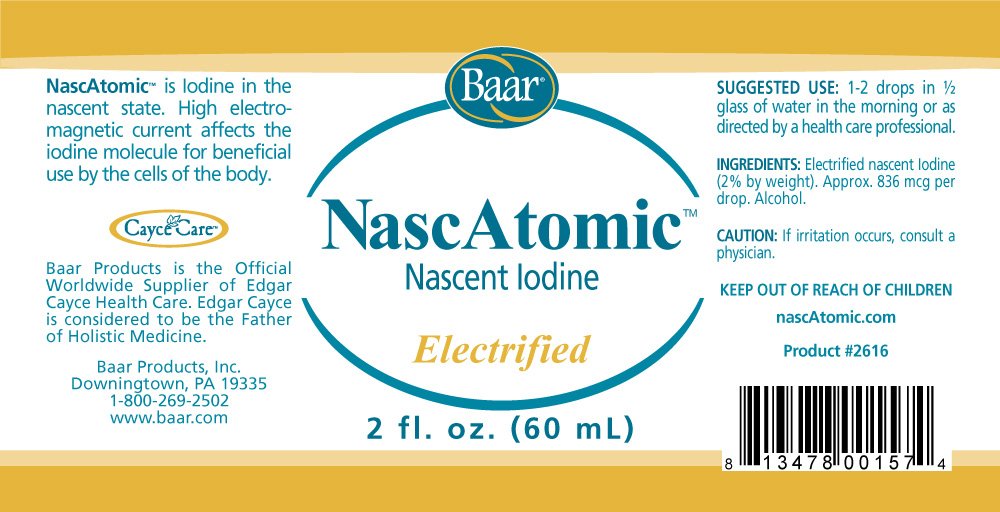 Baar NascAtomic drops poured for easy dosing and quick uptake options.