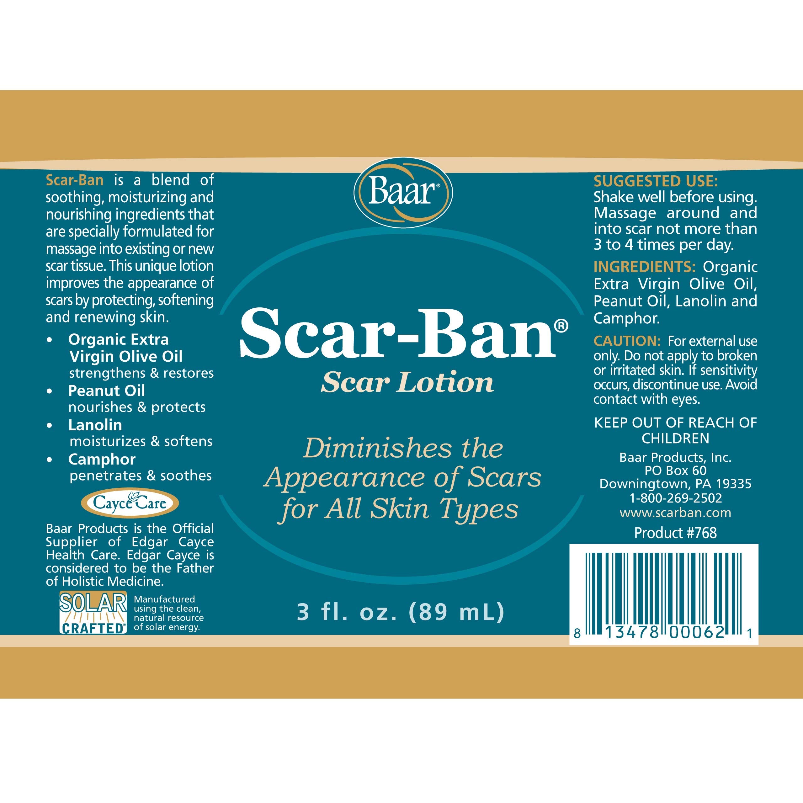 Baar Scar Ban Roll On packaging, compact design ideal for travel.