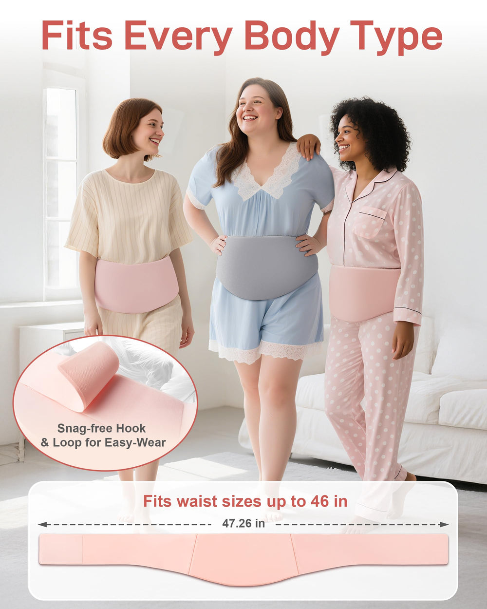 Baby Noah adjustable waist wrap with secure closure for a comfortable fit