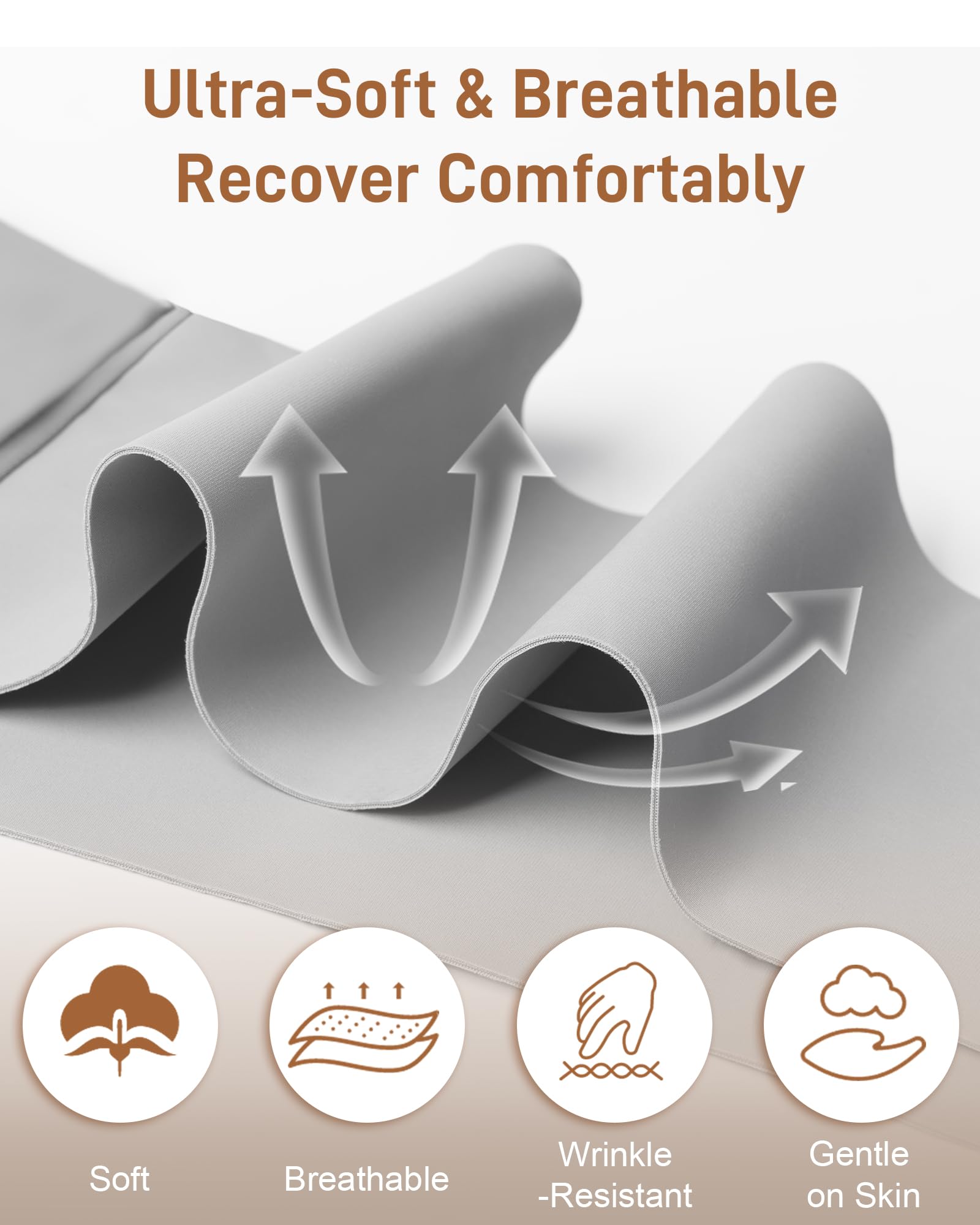 Baby Noah incision protection feature shields incision during tasks.