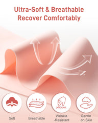 Baby Noah hands-free recovery wrap staying in place during nursing and activity