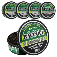 BACC OFF Extra Wintergreen Energized Fine Cut can packaging for quick refresh