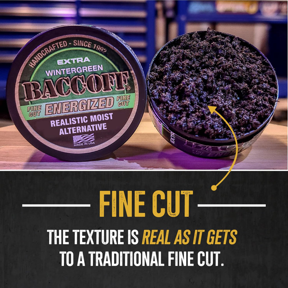 BACC OFF packaging highlighting Real As It Gets authentic design.