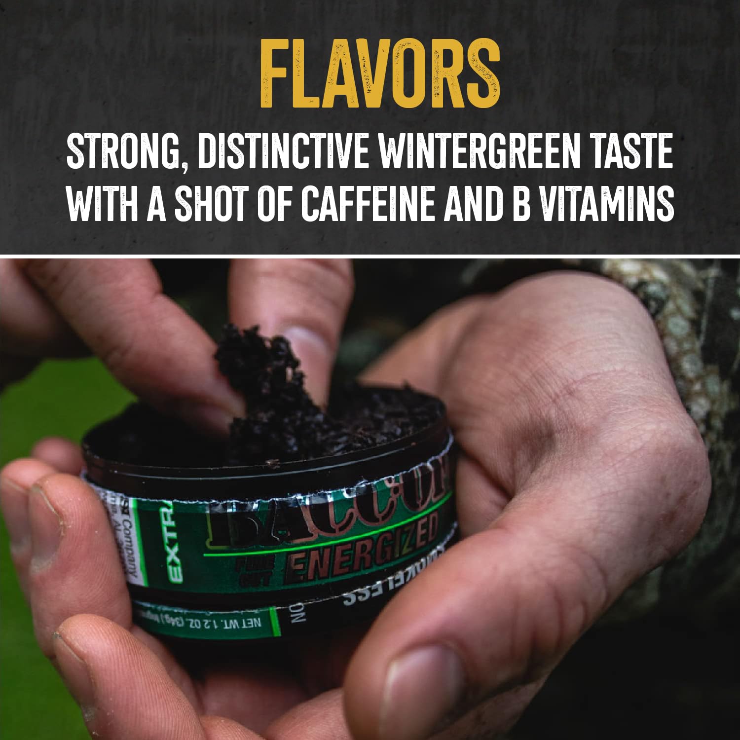 BACC OFF Real As It Gets packaging evokes authentic snuff experience