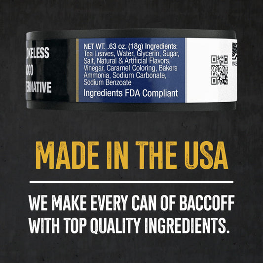 BACC OFF Mint Pouches closeup mint — cool, intense flavor.