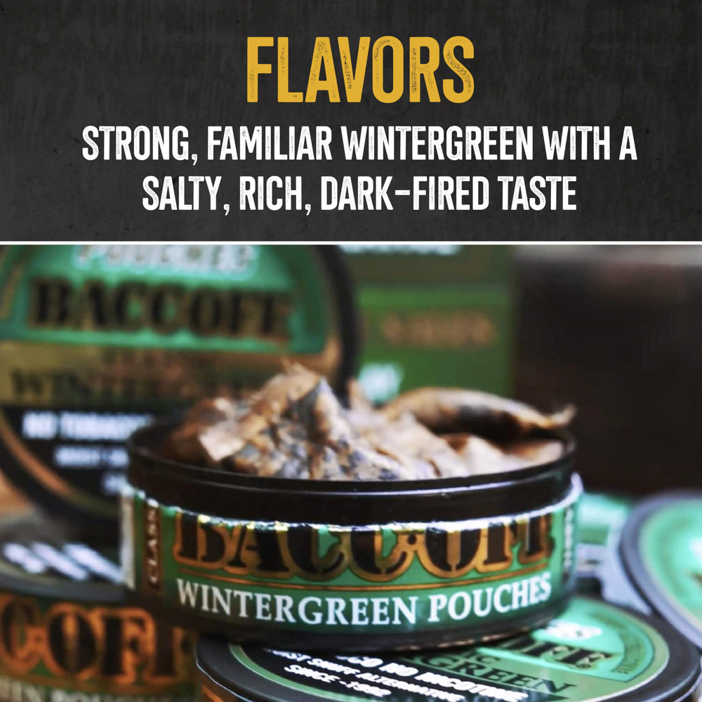 BACC OFF Wintergreen Pouches 16 pouches per can for easy daily use.