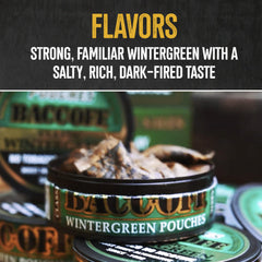 BACC OFF Wintergreen Pouches 16 pouches per can for easy daily use.