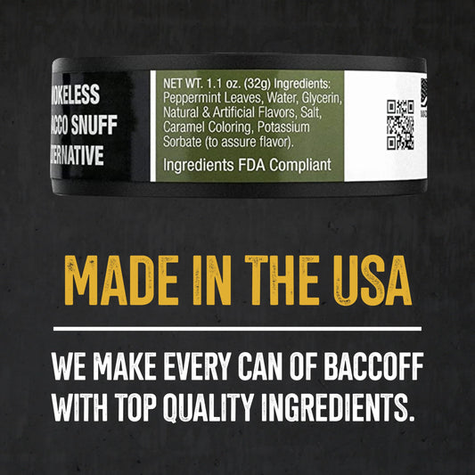 BACC OFF Wintergreen Rough Cut pack, convenient for on-the-go use