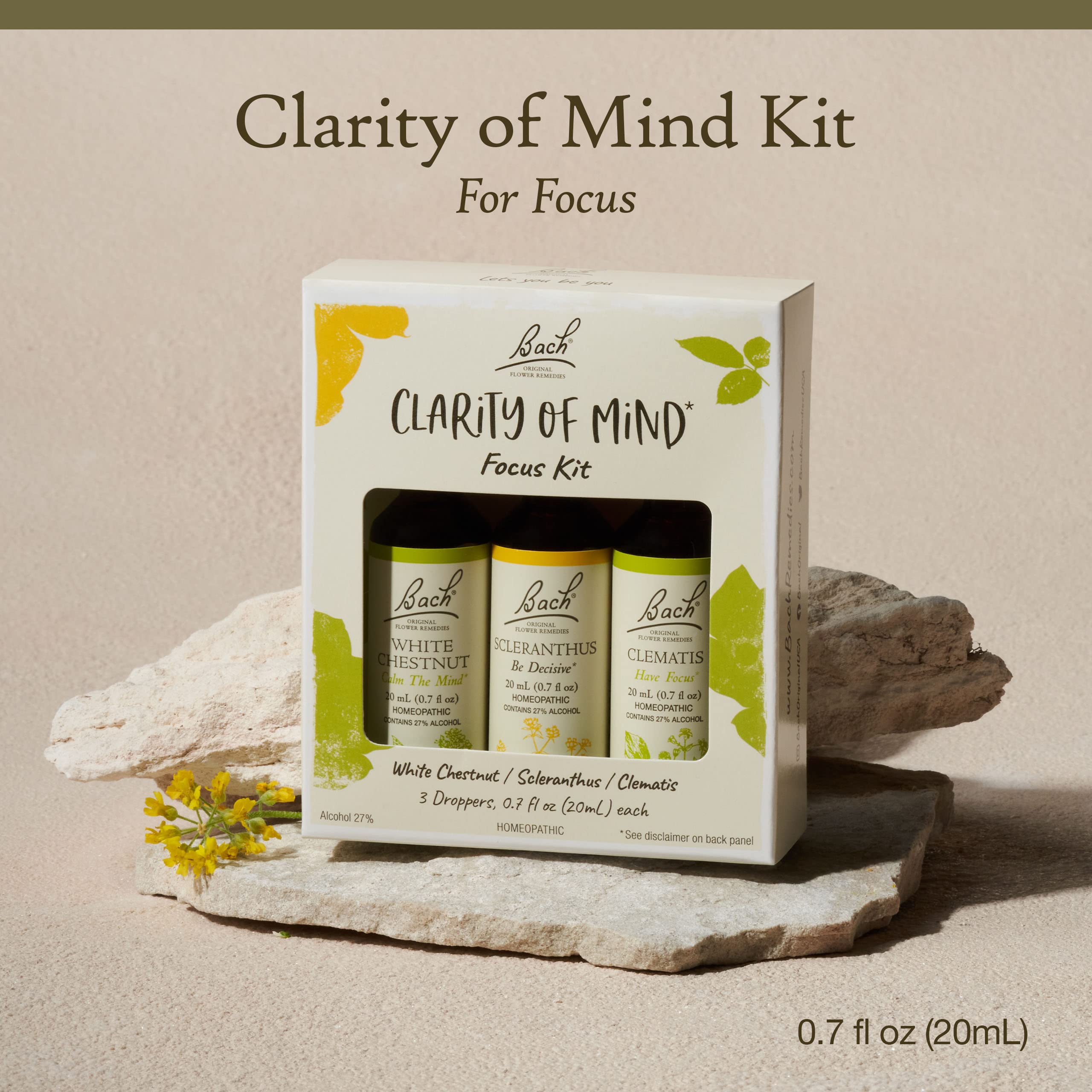 Bach Clarity Kit droppers enabling precise, mindful dosing