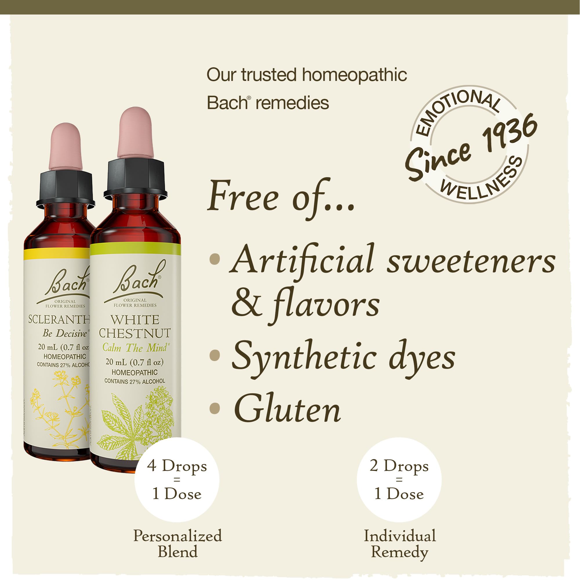 Bach Original packaging on shelf signaling a natural wellness approach