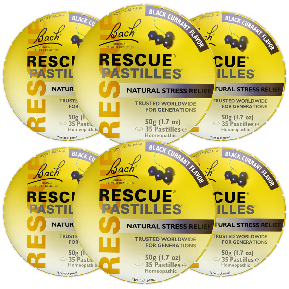 Bach Rescue Pastilles black currant flavor for on-the-go stress relief