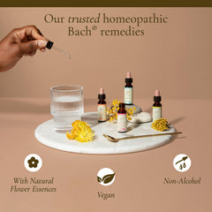 Bach vegan flower essences packaging emphasizes ethical wellness choices