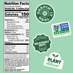 Close-up of fudge mint texture in Back to Nature cookies.