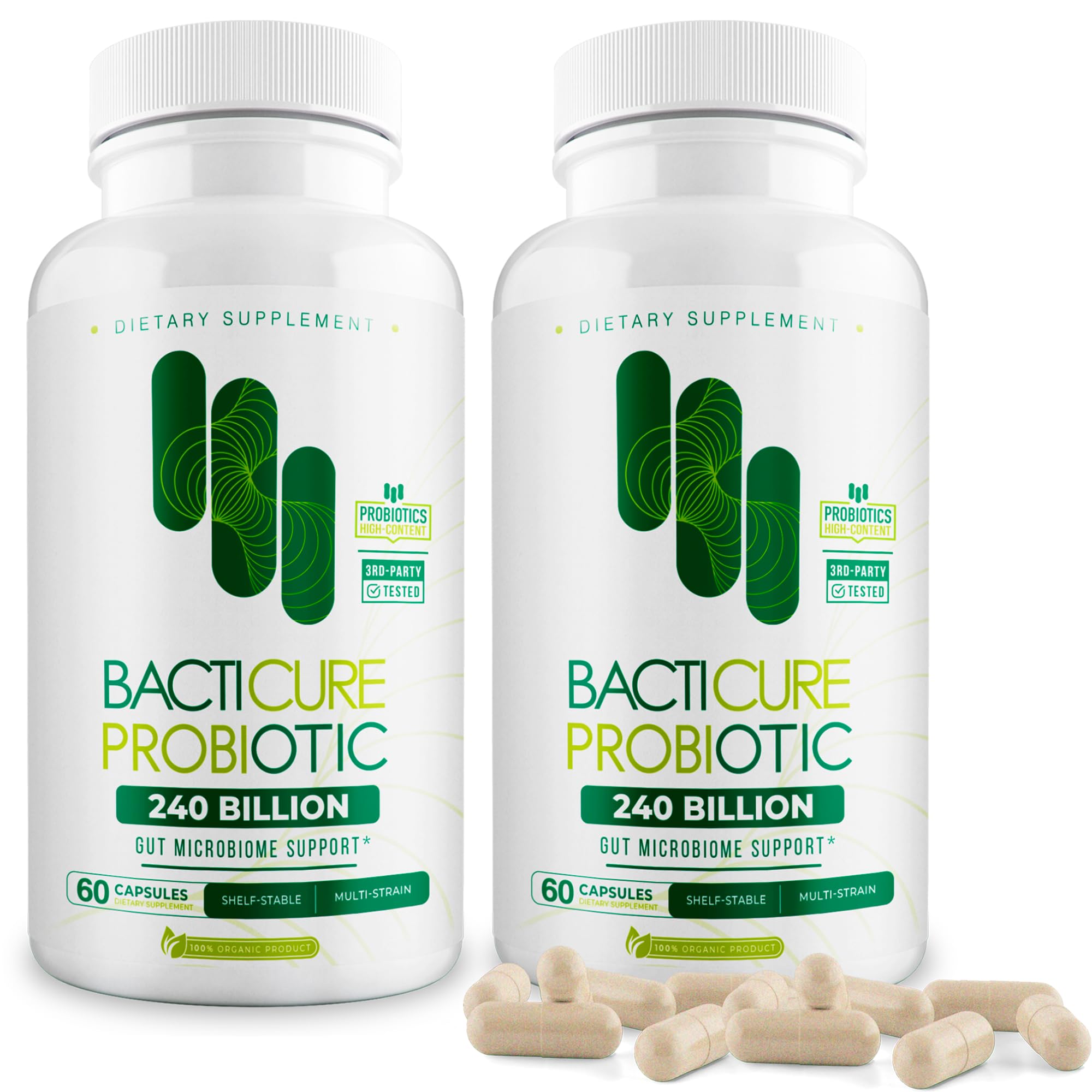 BACTERIUM PLUS Bacticure bottle pour demonstrates convenient daily gut support