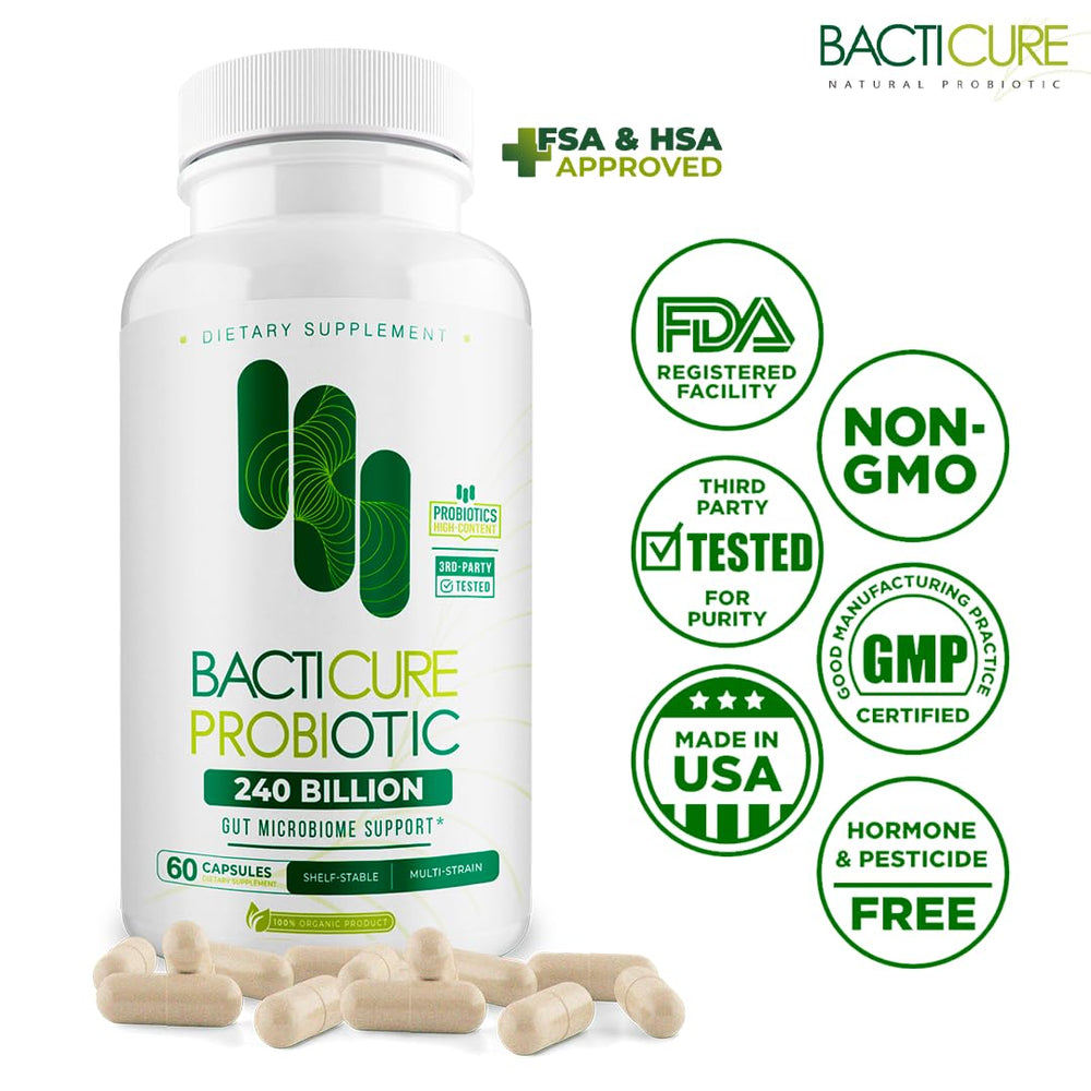 BACTERIUM PLUS Bacticure packaging front presents a clean, premium wellness product