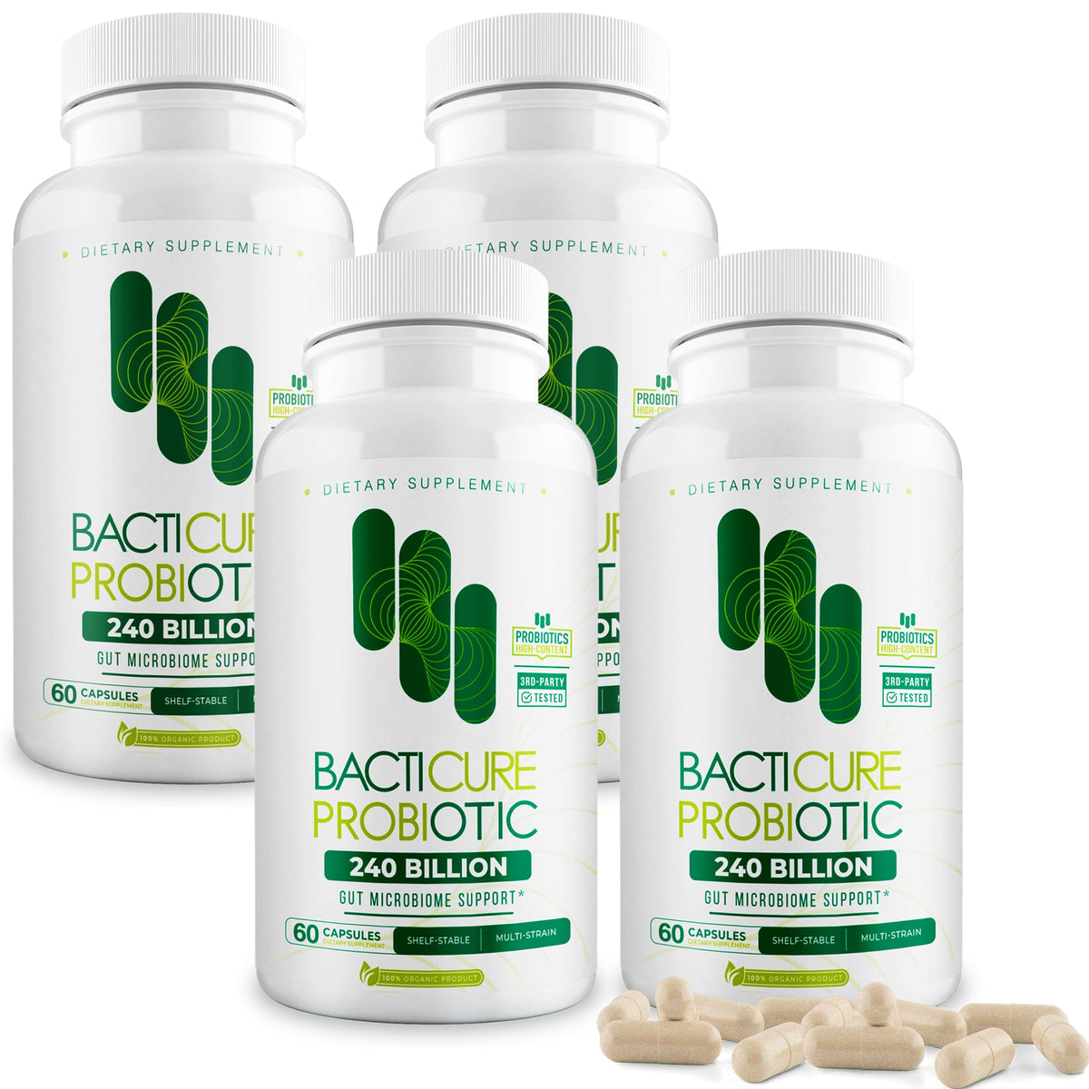 BACTICURE bottle 60 capsules for daily wellness