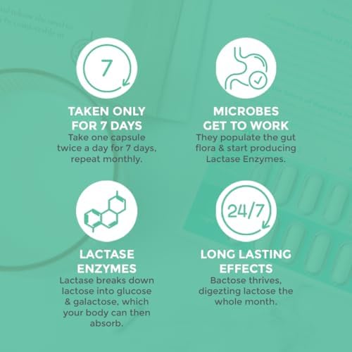 BACTOSE probiotic formulation detail presents a targeted blend for a seven-day cycle.