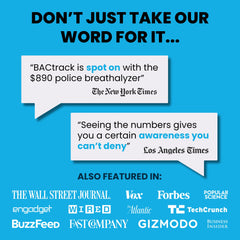 BACtrack breath test results displayed clearly for quick reference.