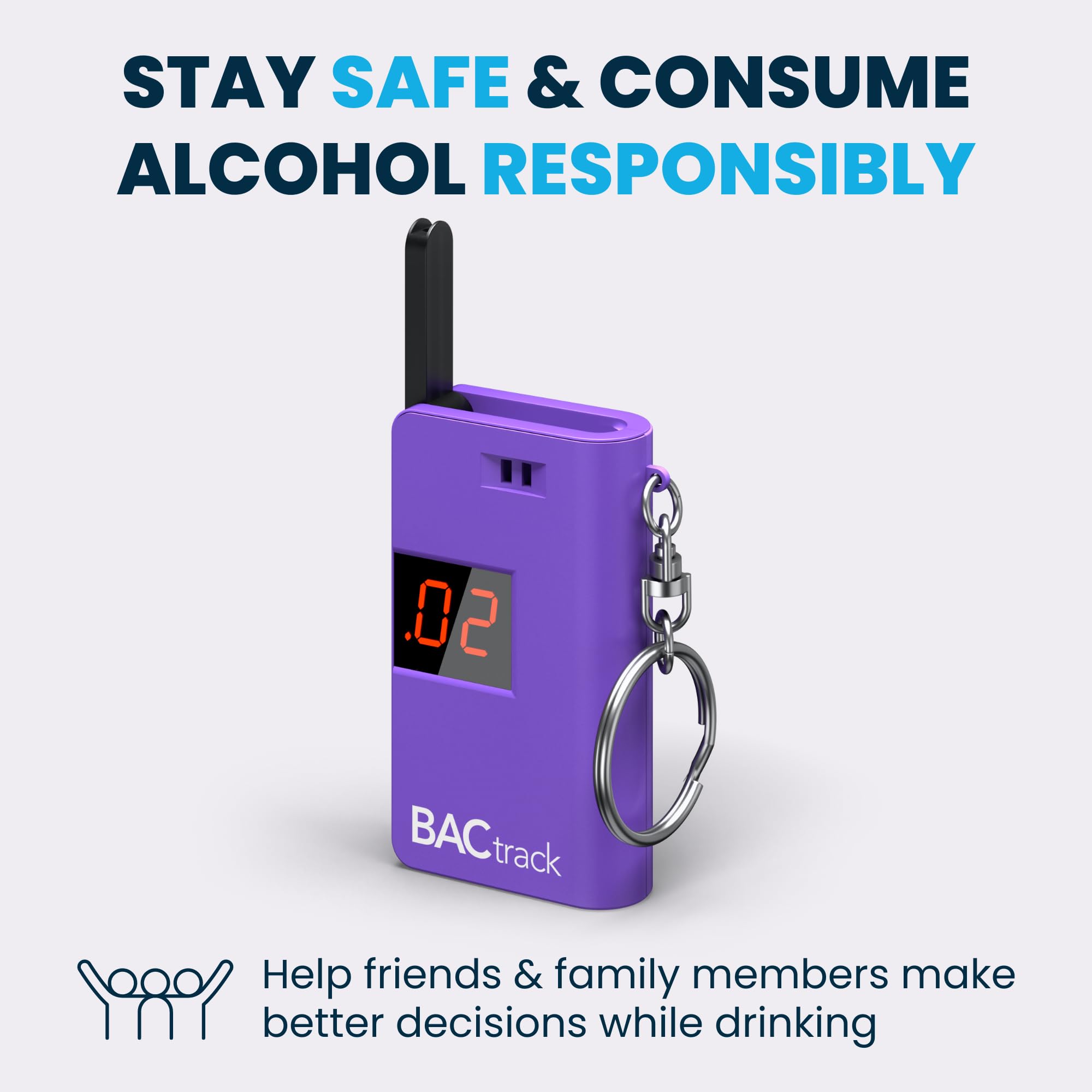 BACtrack Mouthpiece Fold-Out Feature ensures breath-only sampling and easy hygiene.