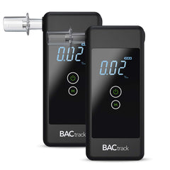 BACtrack Trace front view shows a portable breathalyzer ready for quick testing