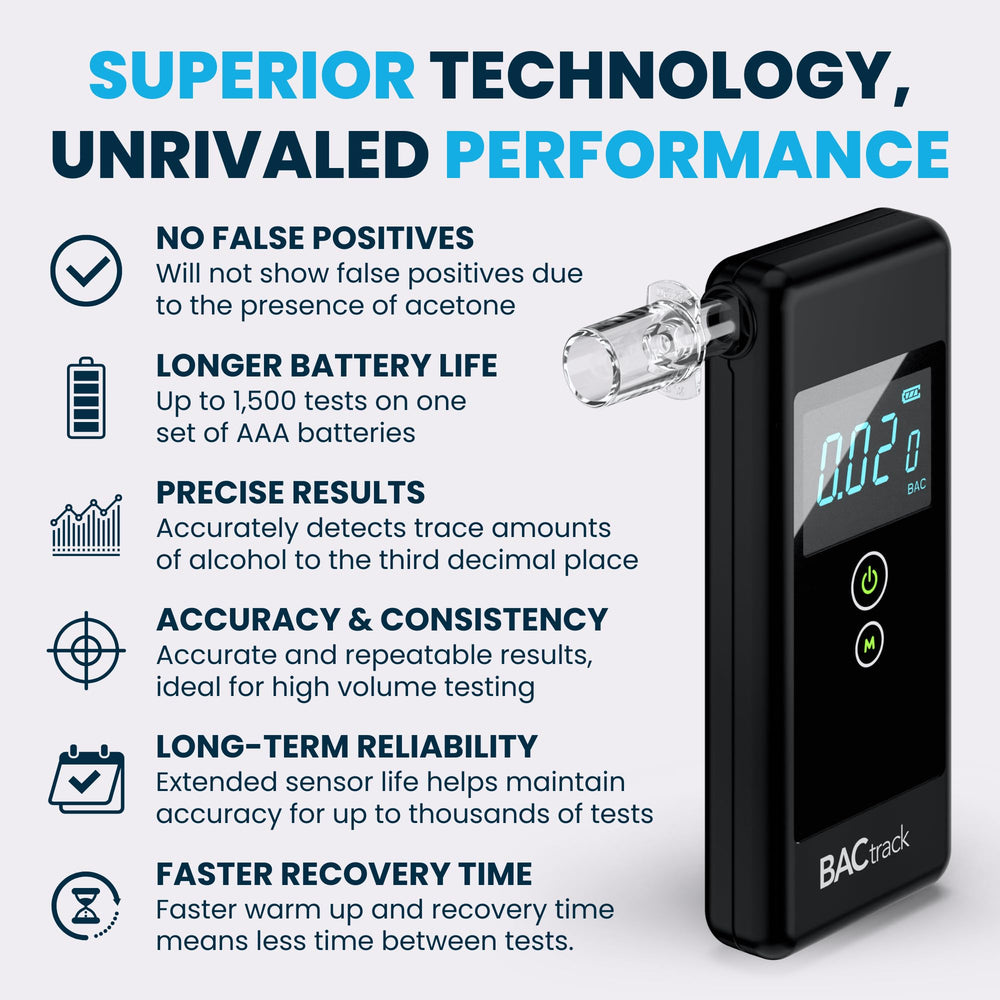 BACtrack Trace digital display for fast, clear results