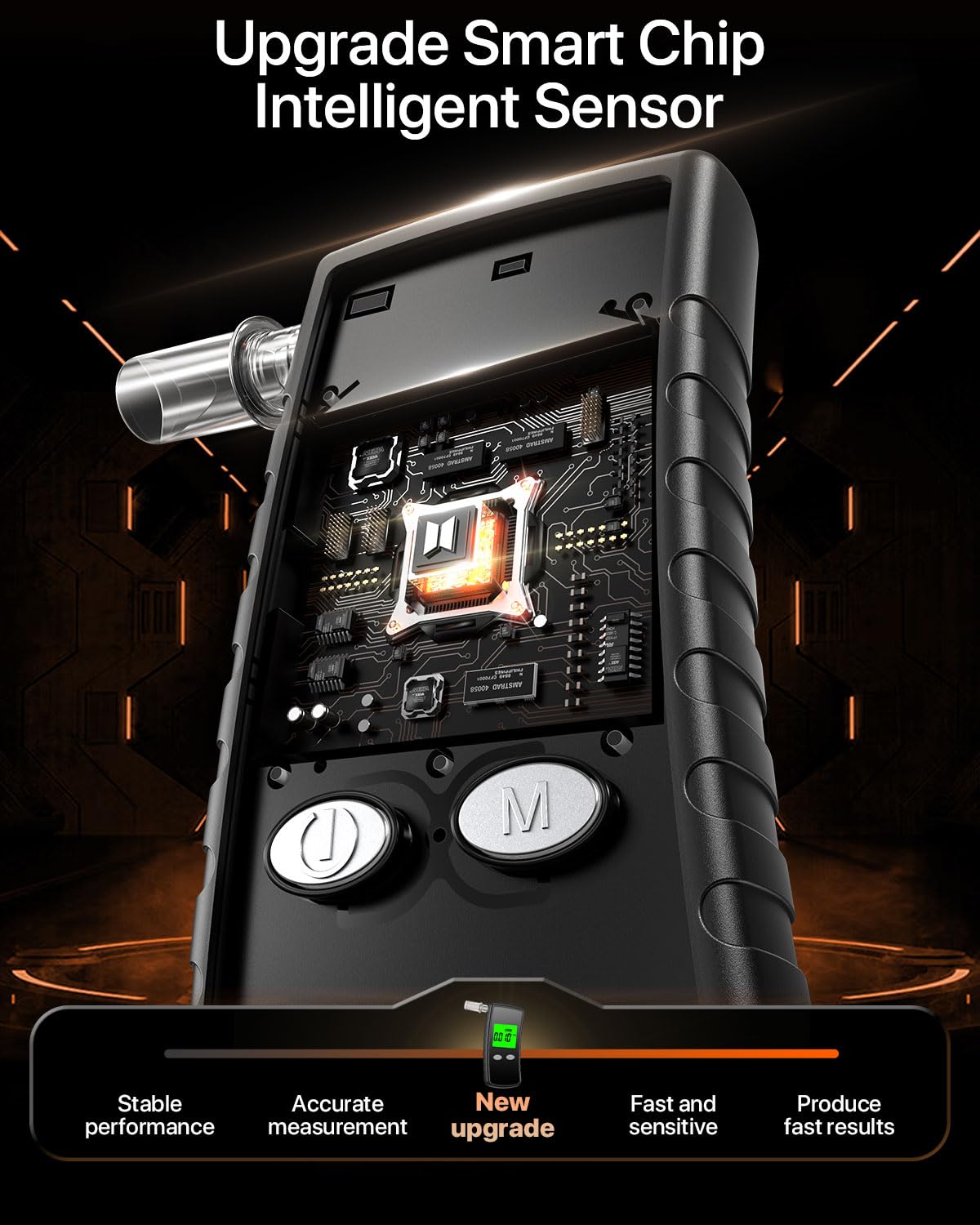 BACZGIF Breathalyzer compact design fits in your pocket for on-the-go use.