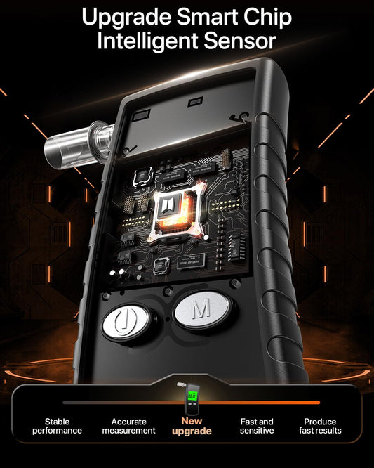 BACZGIF Breathalyzer compact design fits in your pocket for on-the-go use.