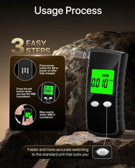BACZGIF Breathalyzer six-standards switch supports international measurement options.