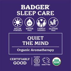 Temples application with Badger Sleep Balm for a relaxing moment.