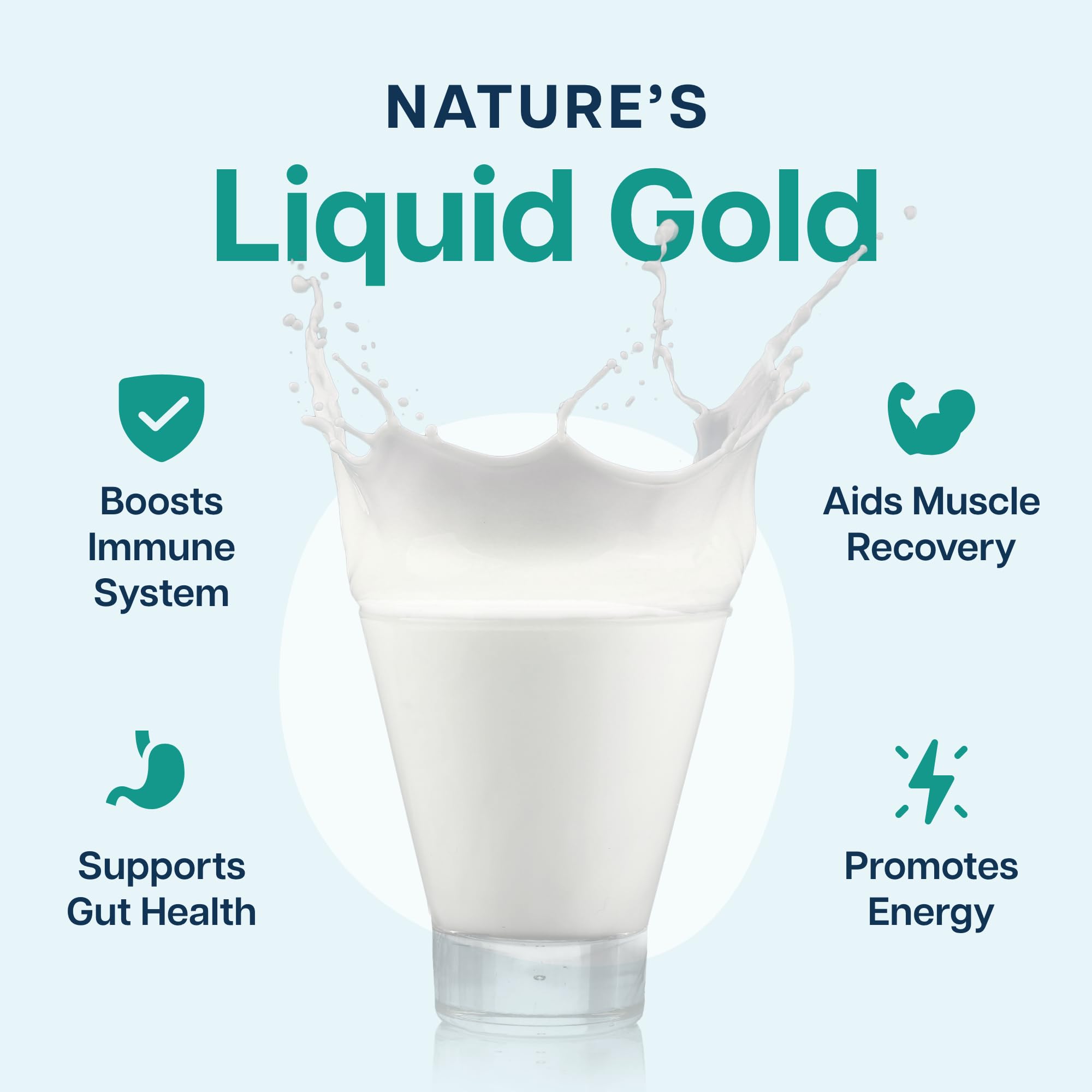 Baese Nutrition colostrum powder jar close-up showing neutral flavor