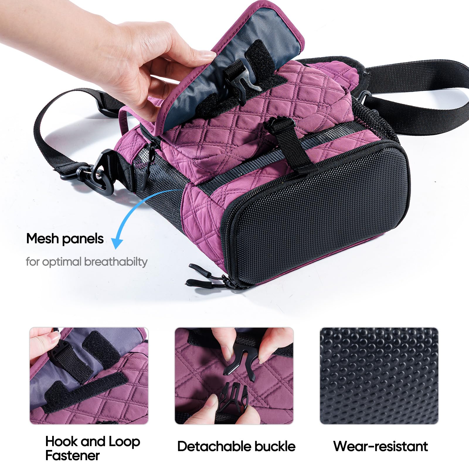 BAGSFY front zippered compartments organize batteries and adapters