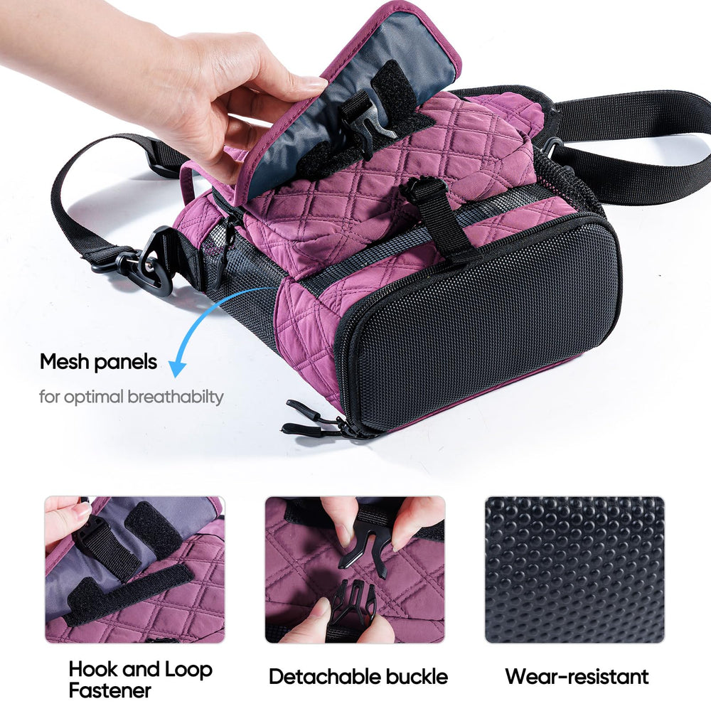 BAGSFY front zippered compartments organize batteries and adapters