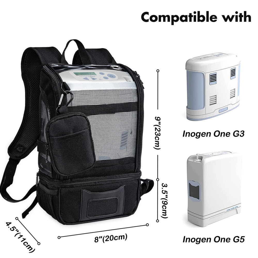 BAGSFY oxygen backpack with adjustable straps for secure, comfortable carrying