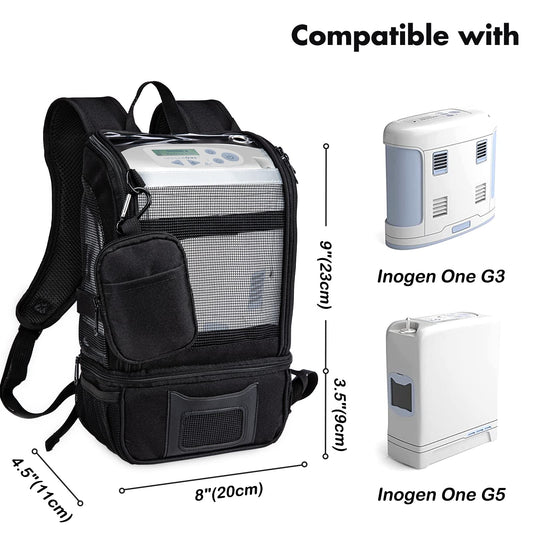 BAGSFY oxygen backpack with adjustable straps for secure, comfortable carrying