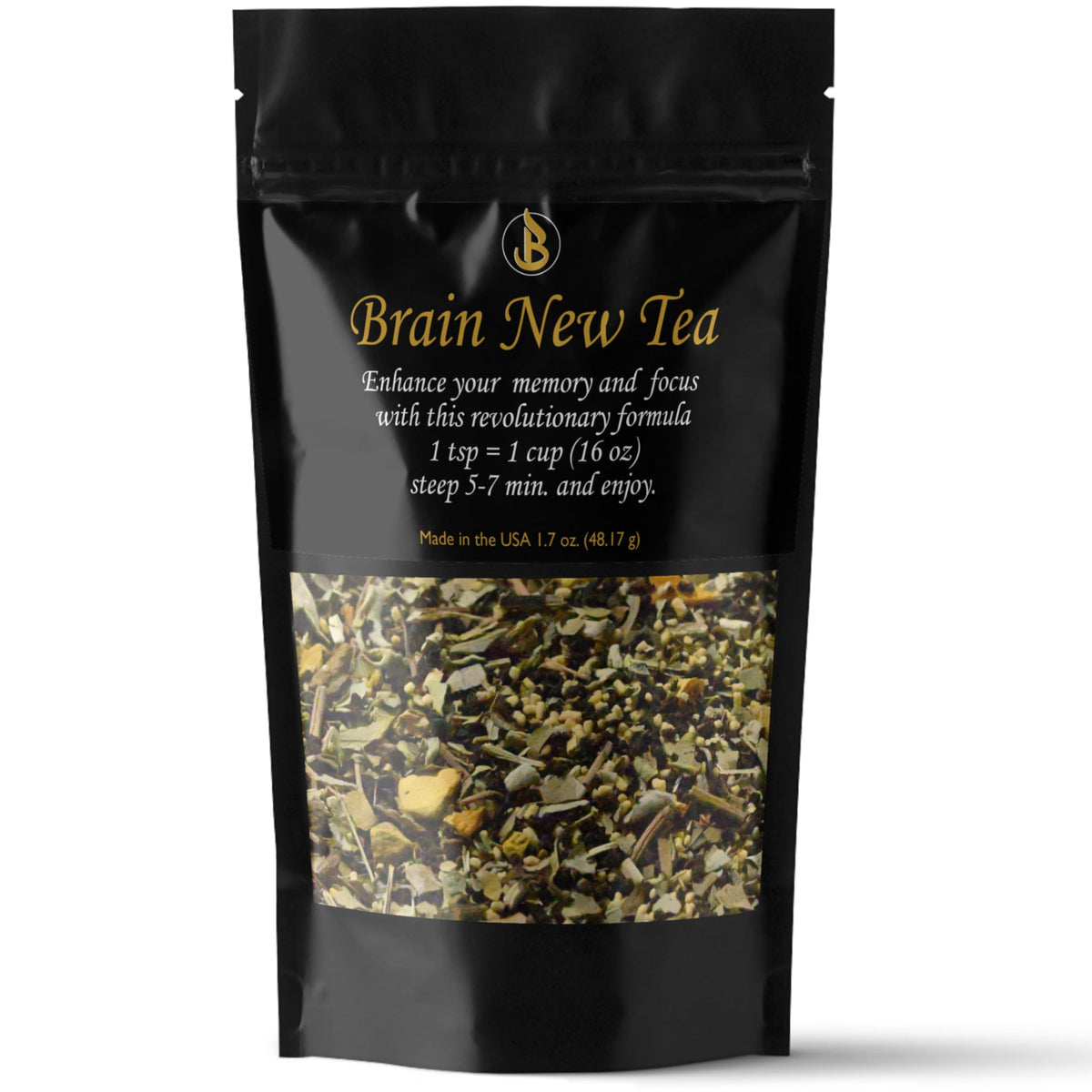Bahlake Brain New Tea bag in cup for a convenient focus-boosting ritual.