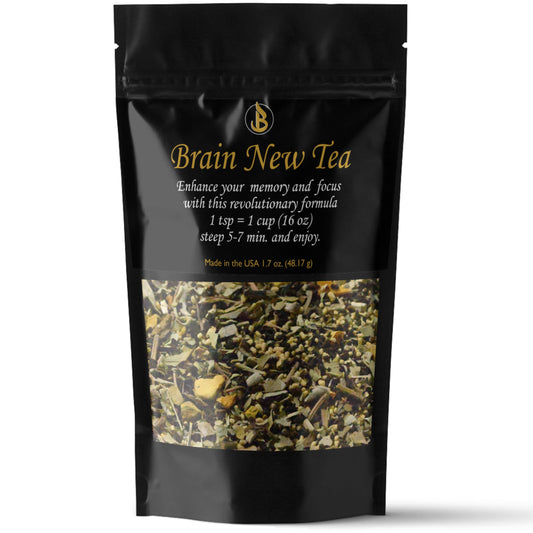 Bahlake Brain New Tea bag in cup for a convenient focus-boosting ritual.