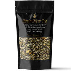 Bahlake Brain New Tea bag in cup for a convenient focus-boosting ritual.