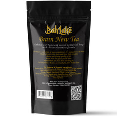 Close-up of Bahlake Brain New Tea herbal blend for mental clarity and natural energy.